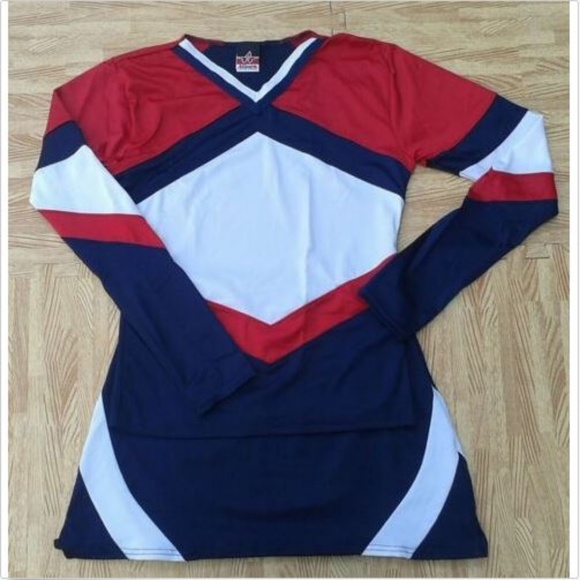 Other - REAL RED WHITE BLUE CHEERLEADER UNIFORM TOP SKIRT